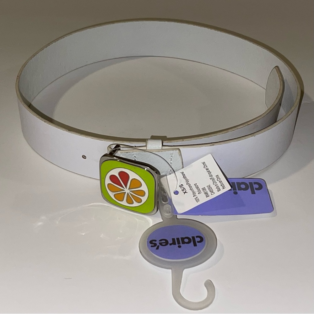 Claire’s Wide Fruit Slice Buckle Belt, Size XS/S